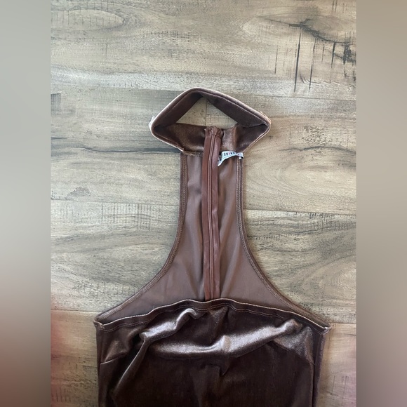 L.A. Baby Jumpsuit - Coco Suede One Piece Fashion Sleeve Less Attached Choker - Picture 7 of 11